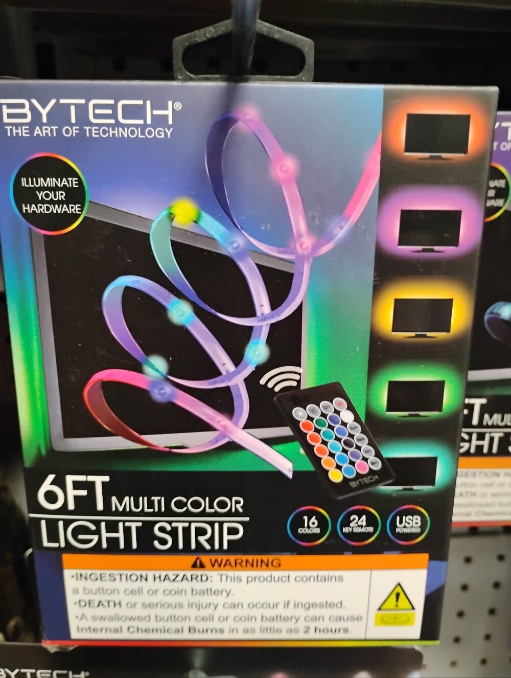 New 6FT Multi-Color LED Light Strip - Pink/Multicolor